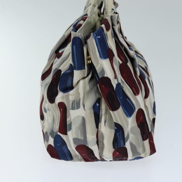 PRADA Lip Pattern Hand Bag Nylon Multicolor Auth - Picture 4 of 16